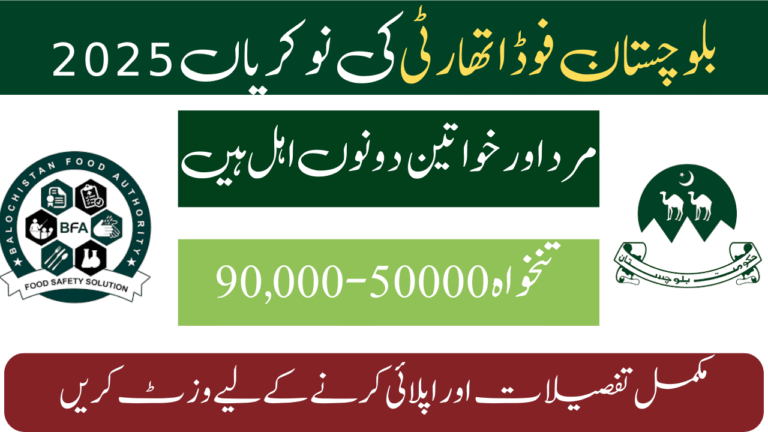 Balochistan Food Authority Jobs 2025