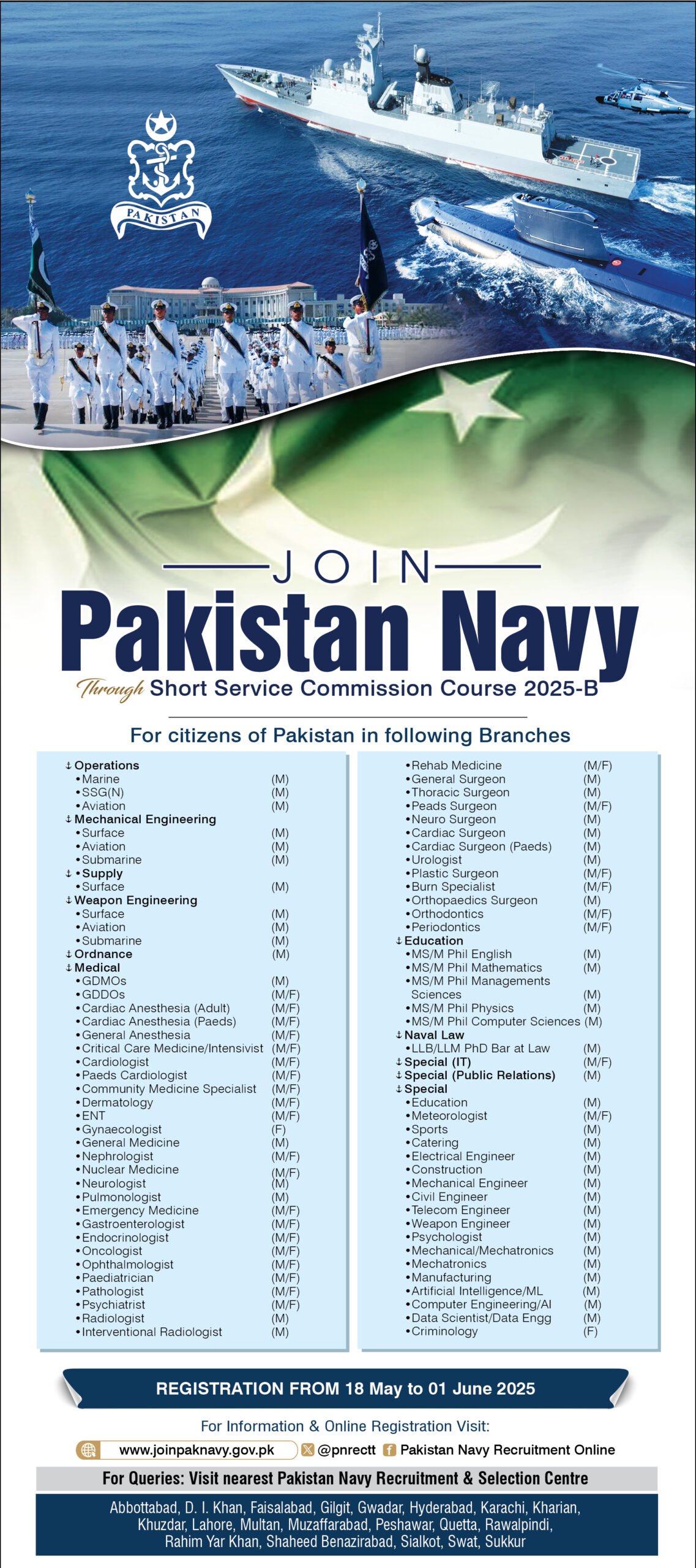 Pakistan Navy through Short Service Commission Course 2025 2 Pakistan Navy through Short Service Commission Course 2025