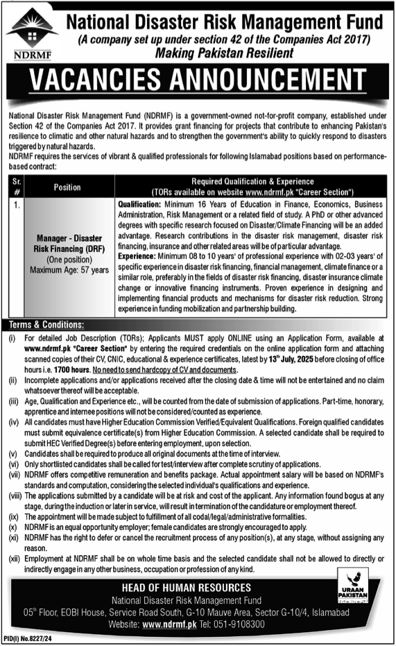 National Disaster Risk Management Fund NDRMF Jobs 2025 2 National Disaster Risk Management Fund NDRMF Jobs