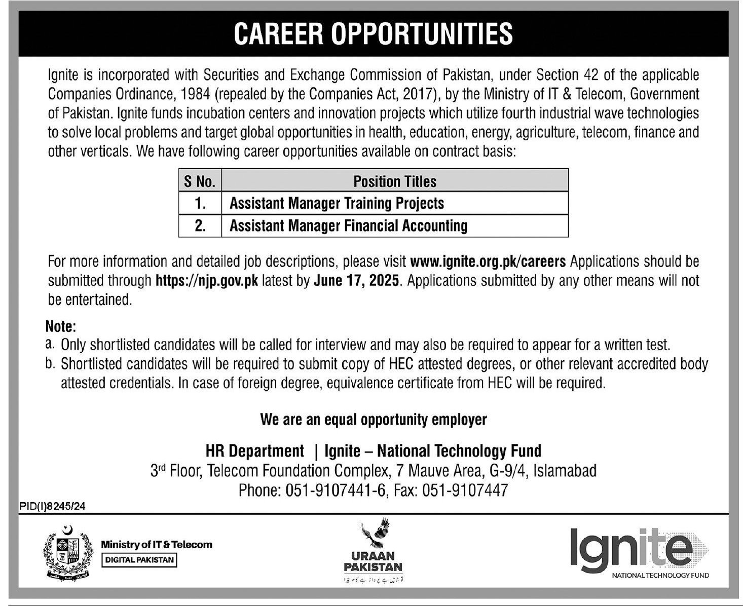 Ignite Pakistan Startup Fund Jobs 2025 - Online Apply 2 Ignite Pakistan Startup Fund Jobs 2025