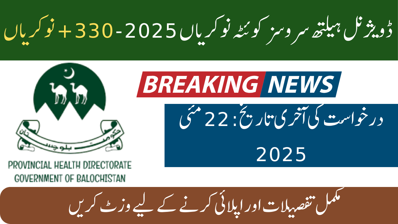 Divisional Health Services Quetta Jobs 2025