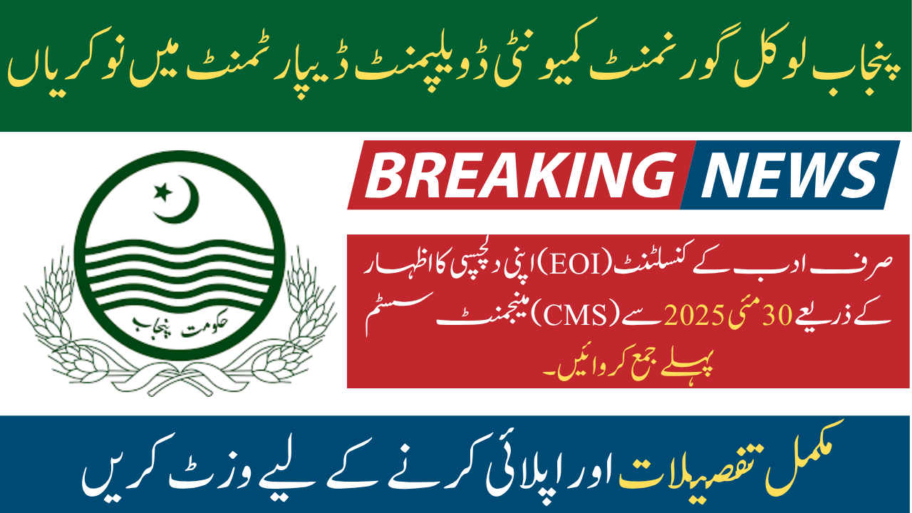 Punjab Local Government Community Development Department Jobs 2025