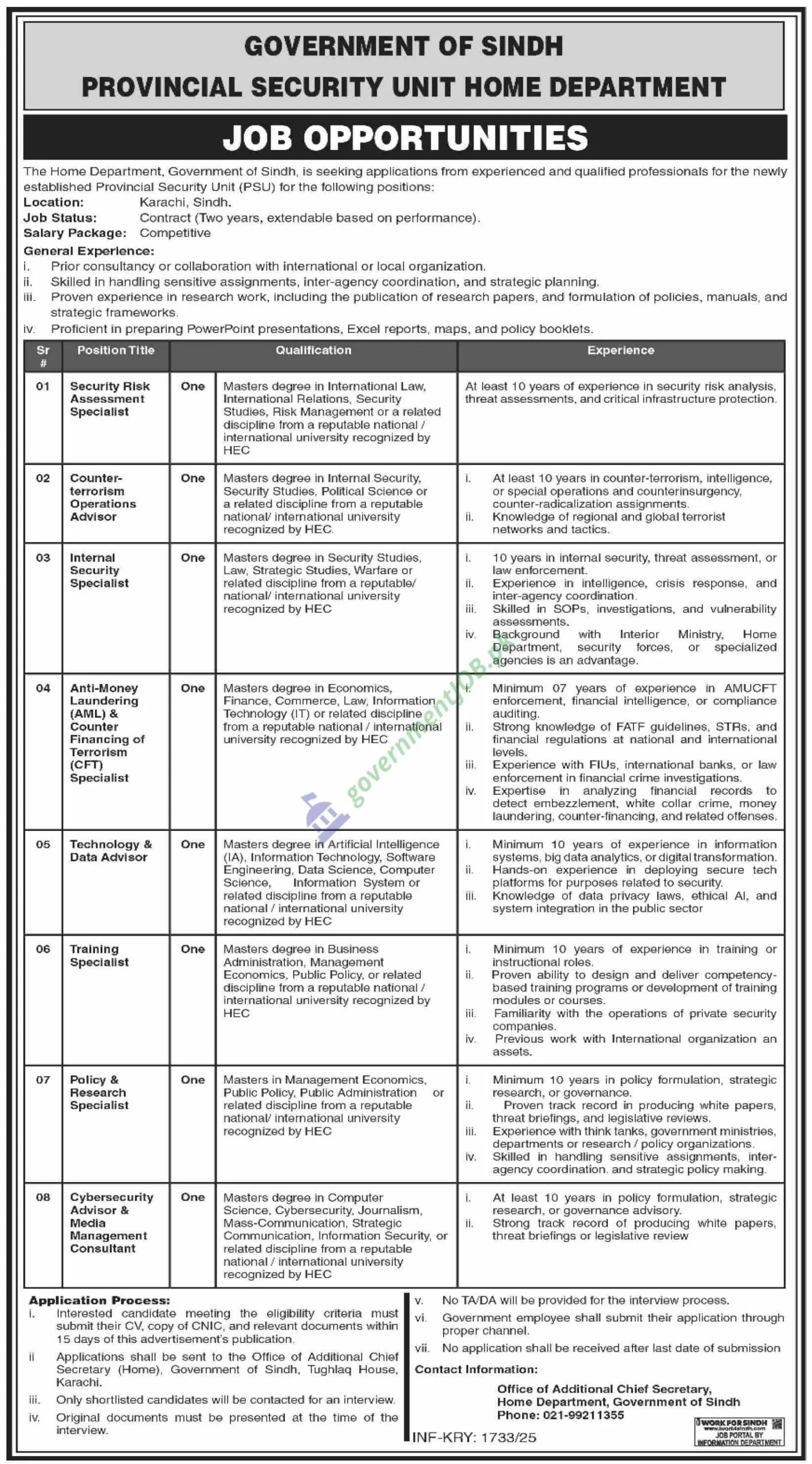 Provincial Security Unit (PSU) Jobs 2025 - Online Apply 2 Provincial Security Unit (PSU) Jobs 2025