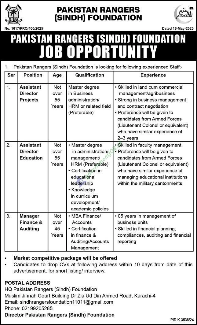 Pakistan Rangers Sindh Foundation Jobs 2025 2 Pakistan Rangers Sindh Foundation Jobs