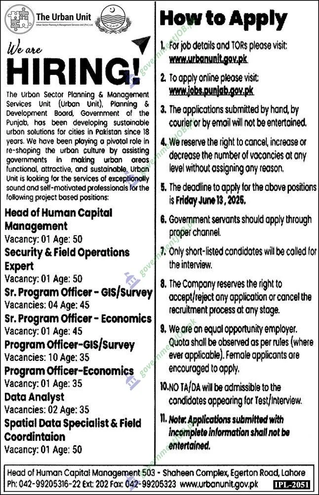 Urban Unit Jobs 2025 - Online Apply 2 Urban Unit Jobs 2025