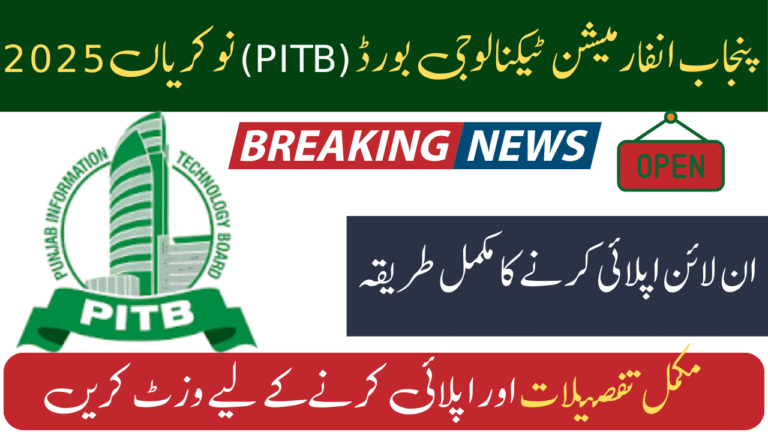 Punjab Information Technology Board (PITB) Jobs 2025