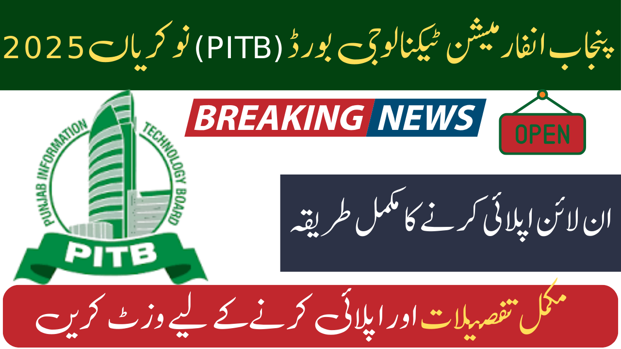 Punjab Information Technology Board (PITB) Jobs 2025