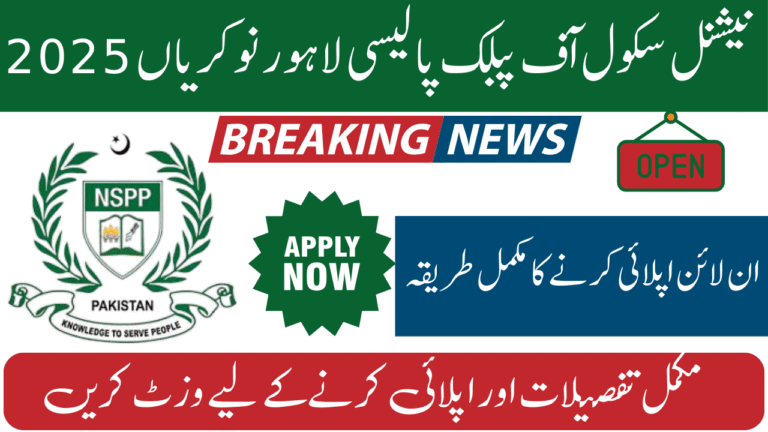 NSPP Lahore Jobs 2025