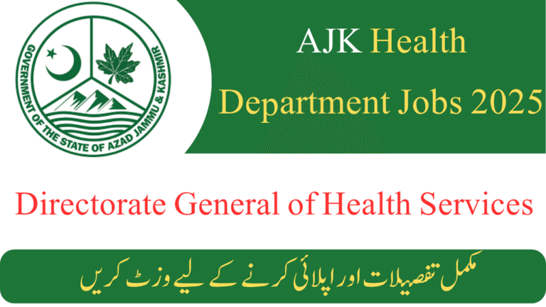 AJK Health Department Jobs 2025