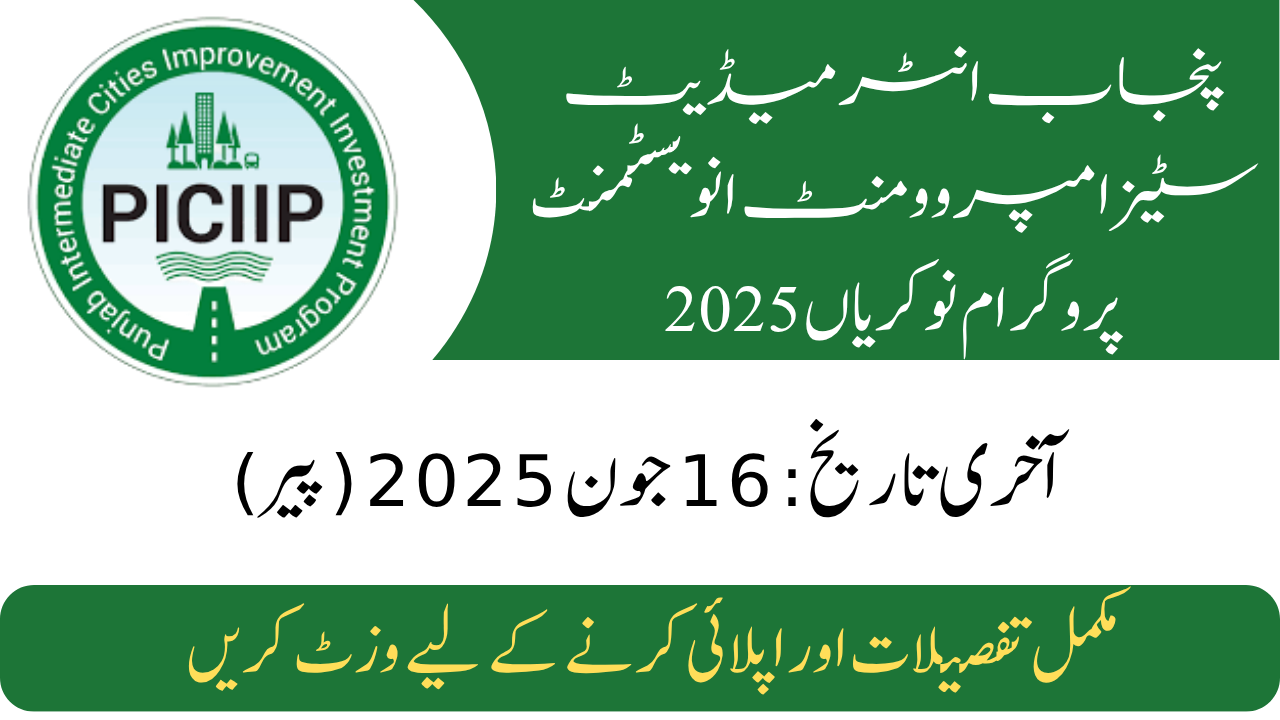 Punjab Intermediate Cities Improvement Investment Program Jobs 2025